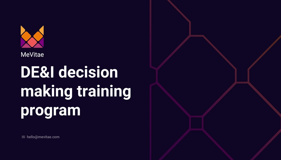 MeVitae DE&I Training Program cover page